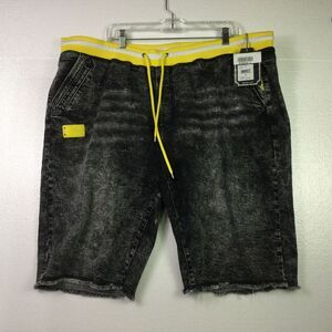 Born Fly Black Denim Shorts Mens‎ Size 46 Faded Distressed Hiphop StreetWear